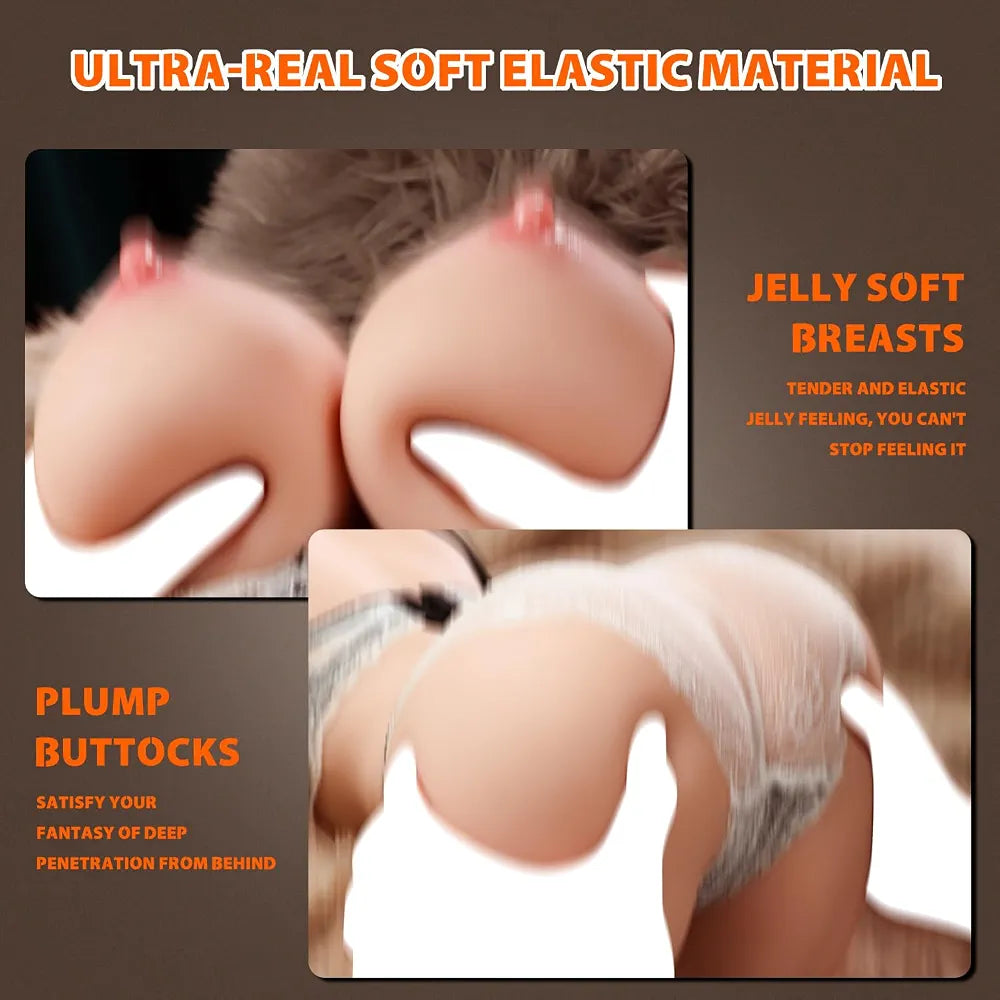 Sexpower 24LB Realistic Female Torso Sex Doll with Enhanced Curves and Complete Cleaning Kit