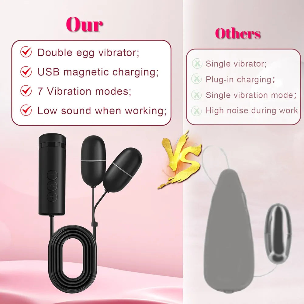 7-Mode Rechargeable Remote-Controlled Bullet Vibrator for G-Spot and Clitoral Stimulation