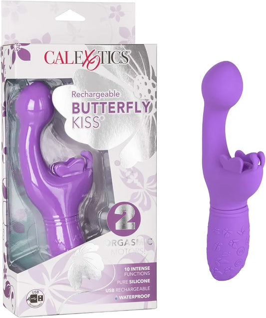 CalExotics Butterfly Kiss Rechargeable Vibrator - Purple