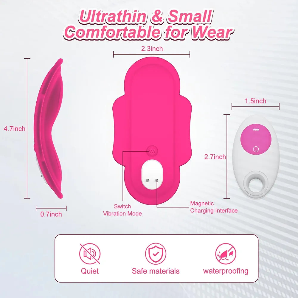 App-Controlled Wearable Clitoral and G-Spot Vibrator for Women and Couples