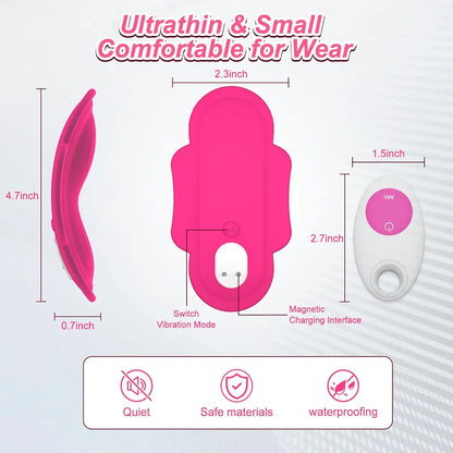 App-Controlled Wearable Clitoral and G-Spot Vibrator for Women and Couples