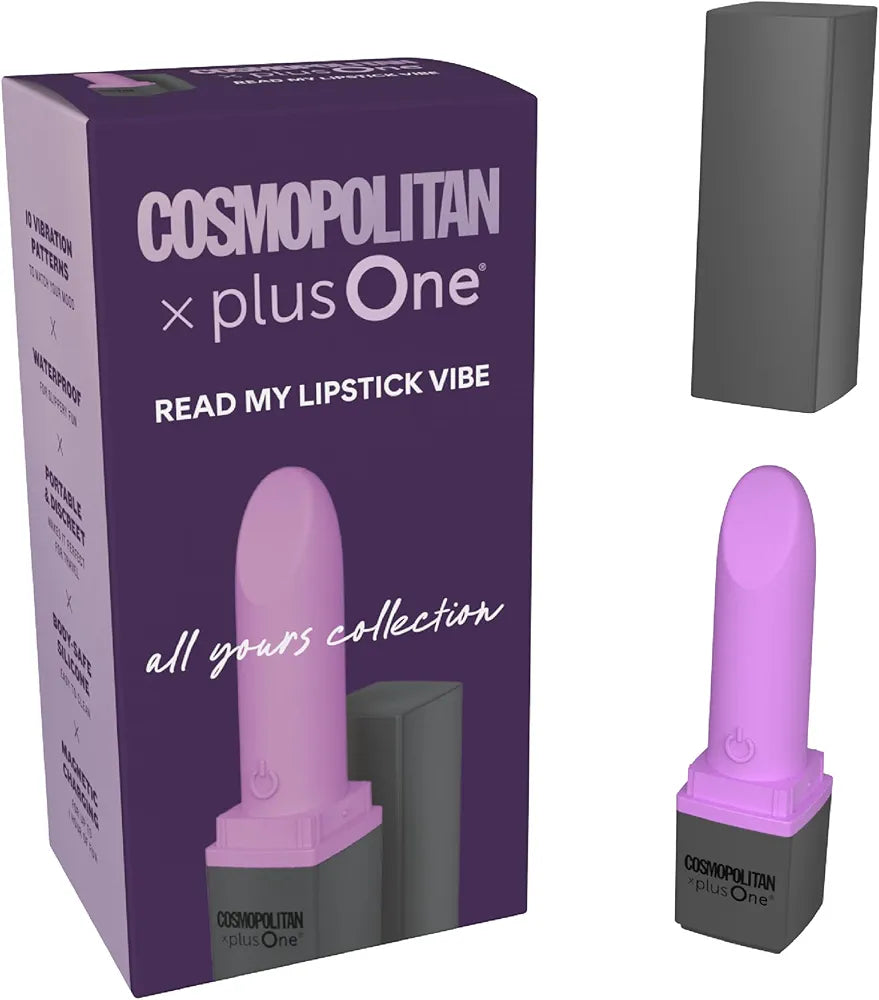 Cosmopolitan x plusOne Discreet Lipstick-Style Mini Bullet Vibrator with 10 Vibration Modes