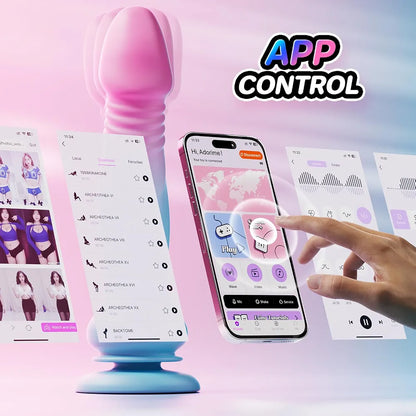 7.5-Inch Realistic Thrusting G-Spot Vibrating Dildo with Suction Cup and 9 Modes for Women