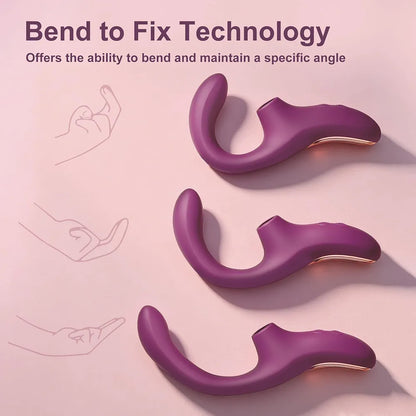 Dual-Action G-Spot and Clitoral Suction Vibrator with 10 Modes