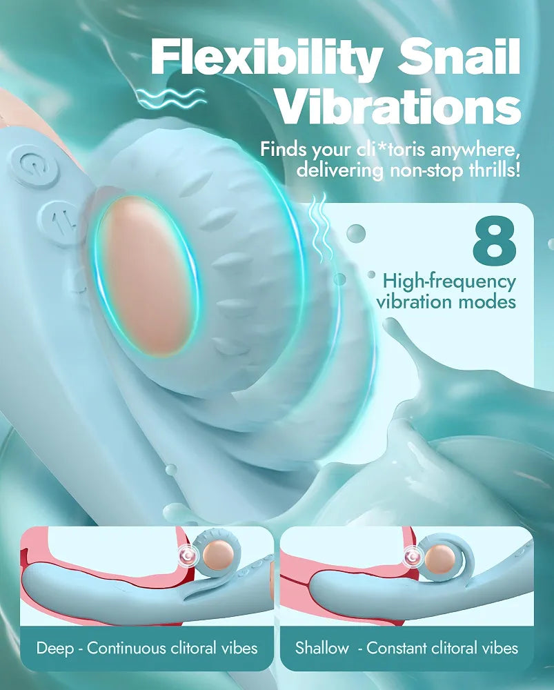 Dual-Action Rabbit Vibrator with 8 Flapping Modes and 8 G-Spot Stimulation Settings for Couples