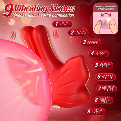 9-Mode Wearable Vibrating Nipple and Clitoral Stimulator for Couples