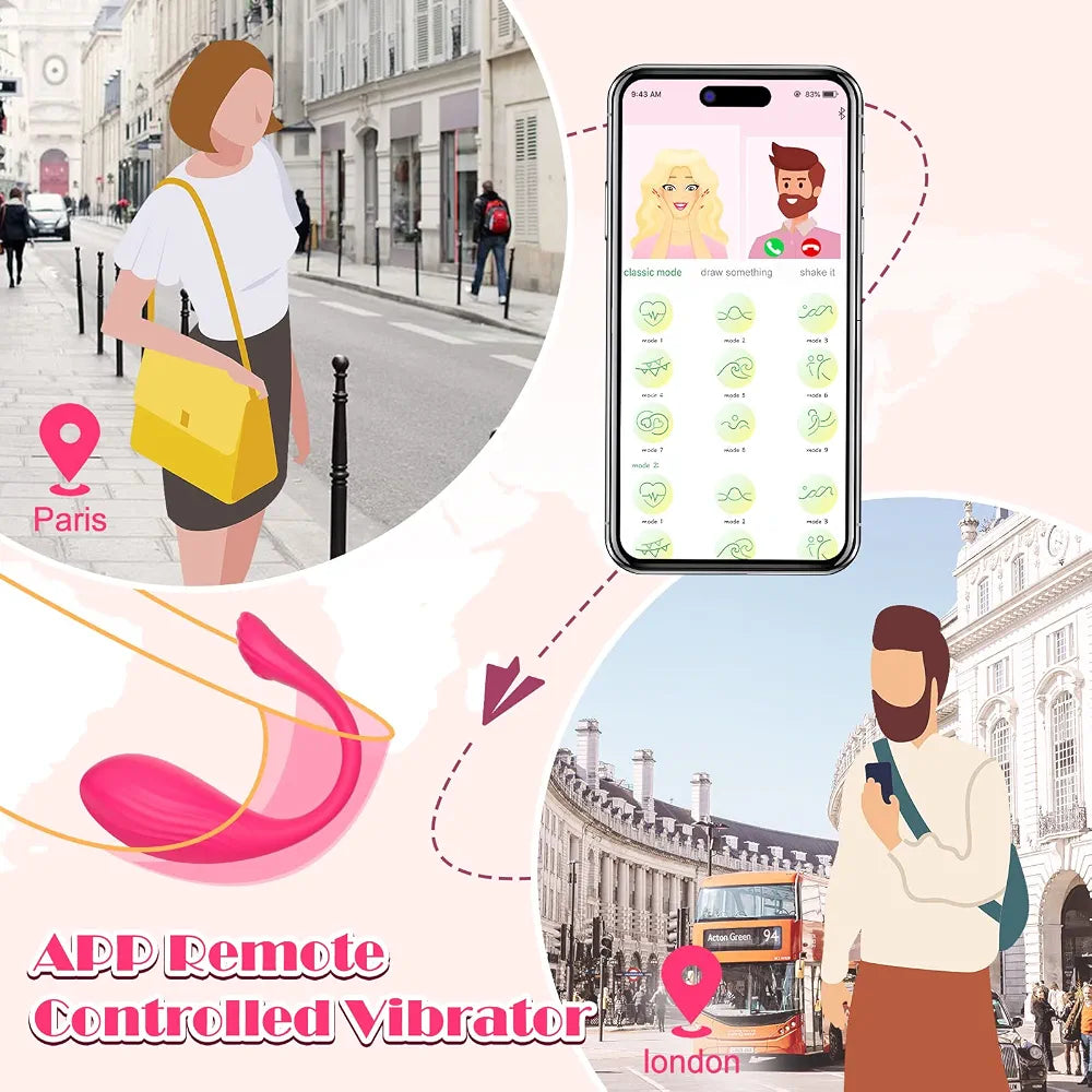 Premium App-Controlled Wearable Bullet Vibrator for Couples - Discreet G-Spot and Clitoral Stimulator