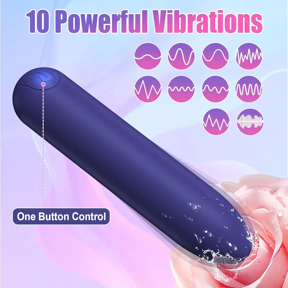 Silicone Rechargeable G-Spot and Clitoral Stimulator with 10 Vibration Modes