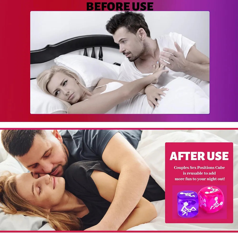 12-Sided Naughty Date Night Dice: Romantic Foreplay & Intimacy Game for Couples