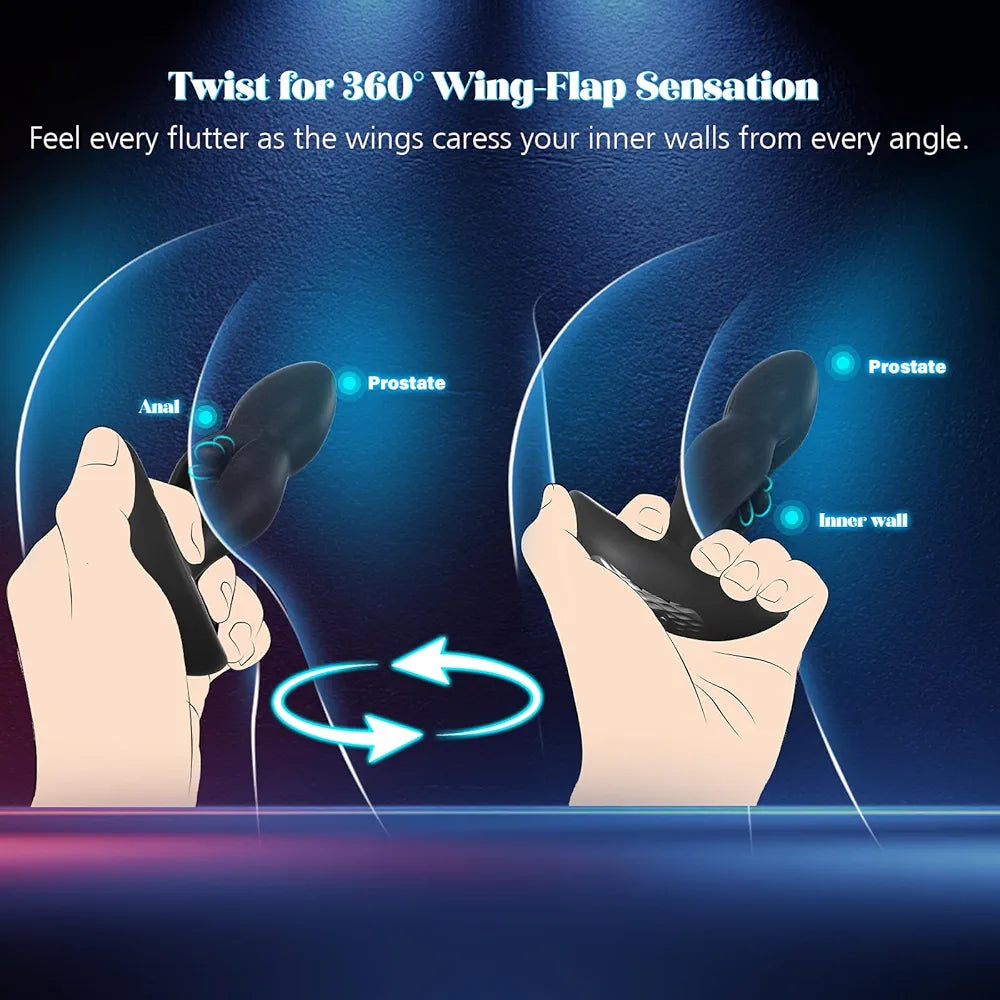 App-Controlled High-Frequency Vibrating Prostate Massager and Anal Plug for Men