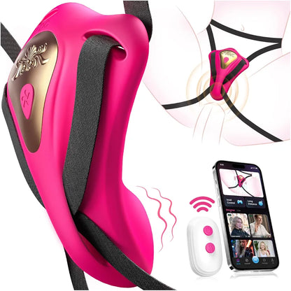 Butterfly App-Controlled Wearable Couples Vibrator with 9 Modes