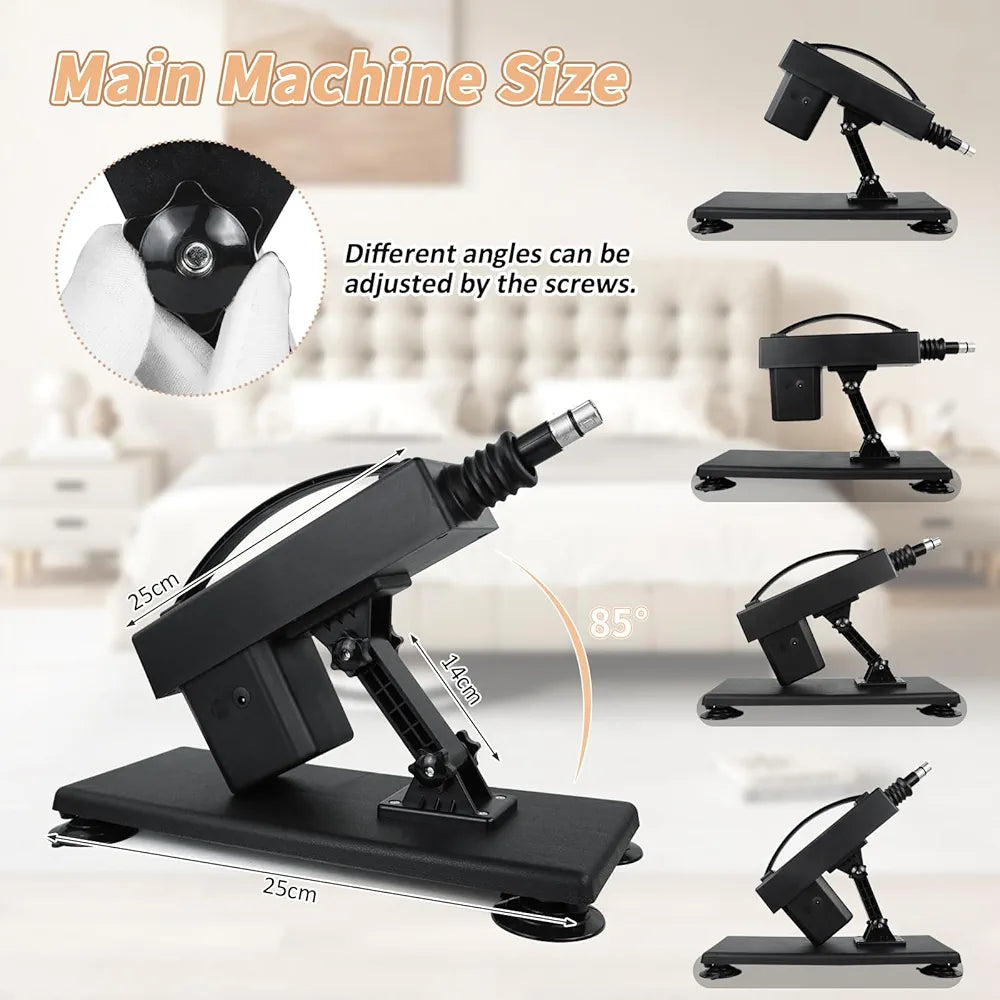 Automatic Thrusting Sex Machine for Couples with 3 XLR Attachments and Remote Control