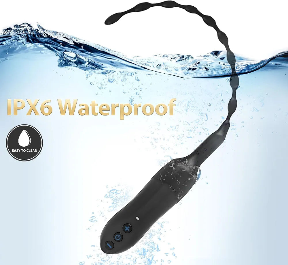 20-Mode Vibrating Urethral Sound and Dilator - USB Rechargeable Male Masturbator for Urethral Stimulation