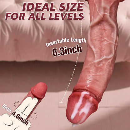 6.3-Inch Realistic Lifelike Silicone Dildo with Suction Cup for G-Spot and Anal Stimulation