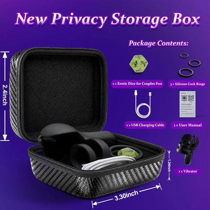Premium App-Controlled Silicone Vibrating Cock Ring with Dual Stimulation