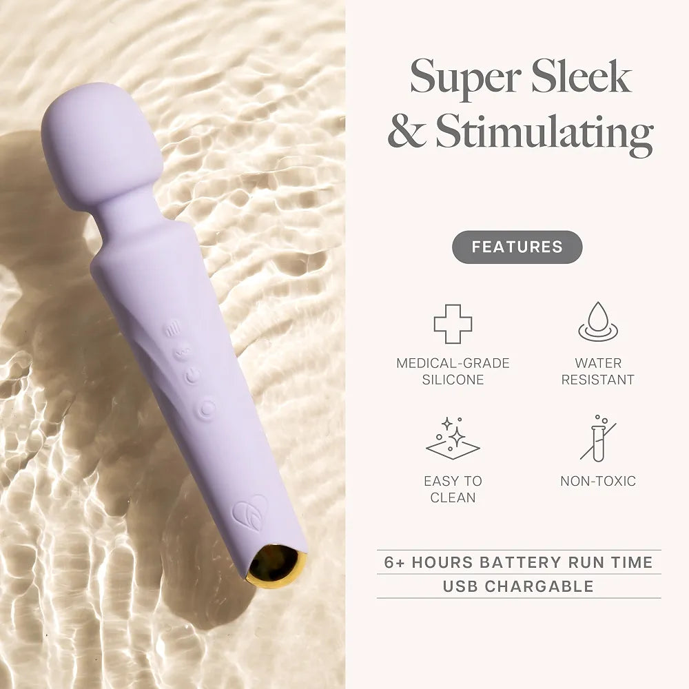Ava Premium Purple Clitoral Vibrator - 6-Hour Battery, Waterproof Silicone, Multi-Speed Couples Toy