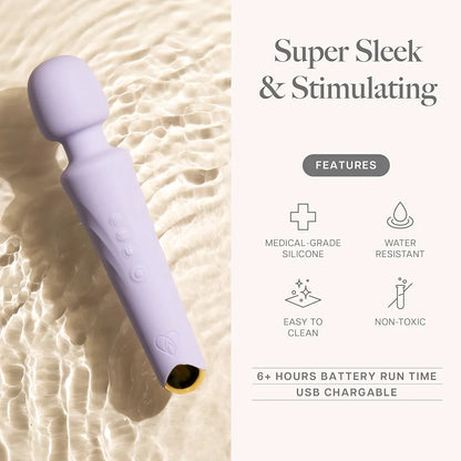 Ava Premium Purple Clitoral Vibrator - 6-Hour Battery, Waterproof Silicone, Multi-Speed Couples Toy