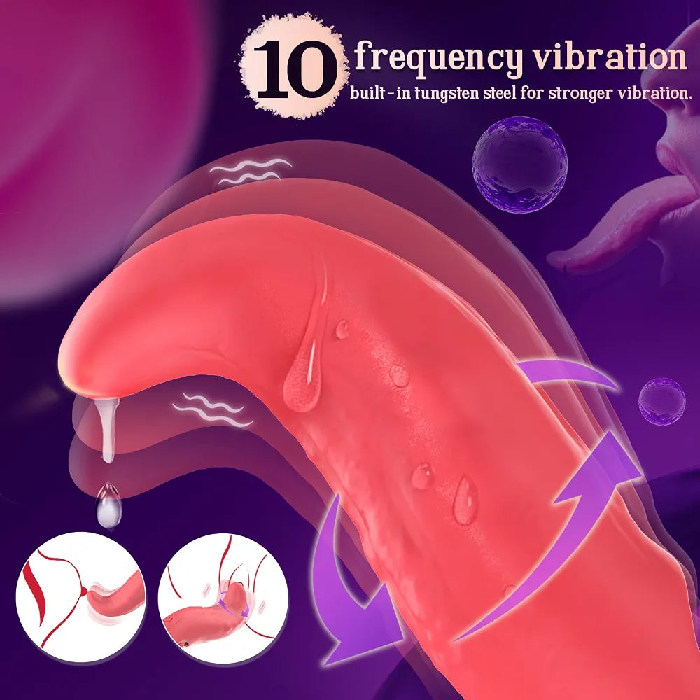 Dual-Action Clitoral and G-Spot Vibrator with 10 Stimulation Modes
