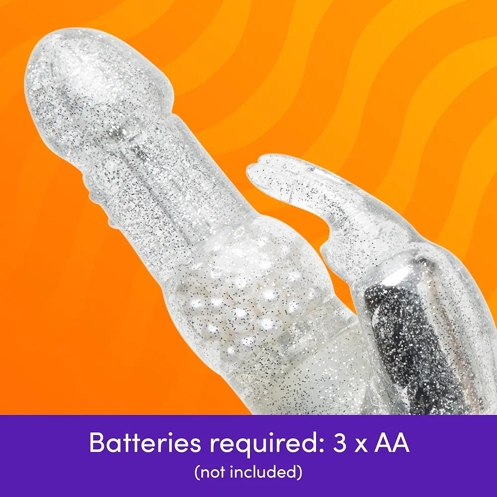 Jessica Rabbit Dual-Stimulation G-Spot and Clitoral Vibrator - Silver