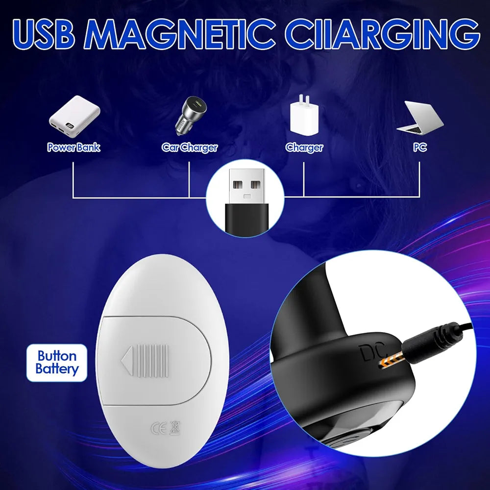 Oreyurt 10-Mode Remote Controlled Silicone Butt Plug Vibrator and Prostate Massager Training Kit - Black