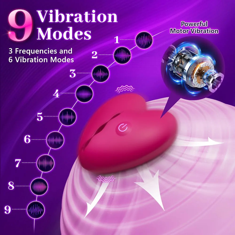 Heart-Shaped App-Controlled Nipple Vibrator and Clamps