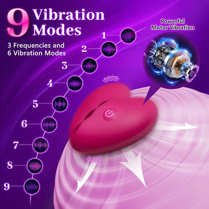 Heart-Shaped App-Controlled Nipple Vibrator and Clamps