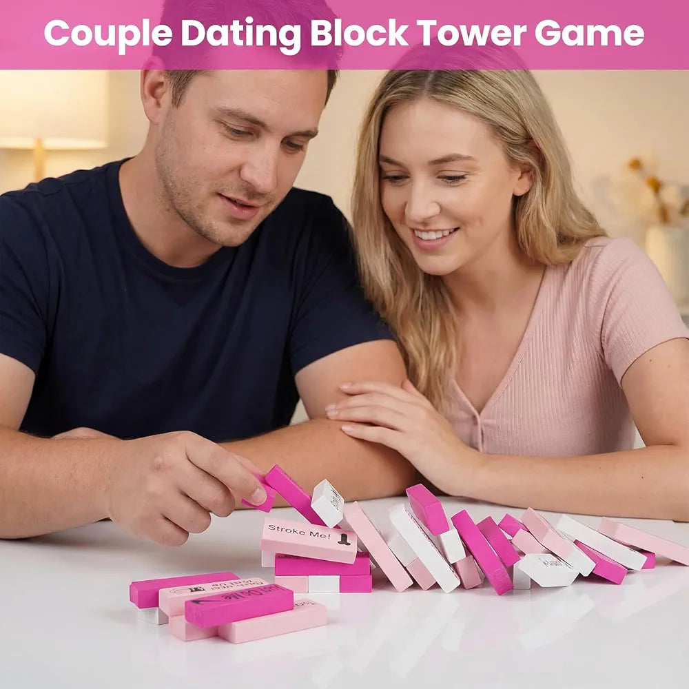 Couples Intimate Stacking Tower and Sex Dice Game Set
