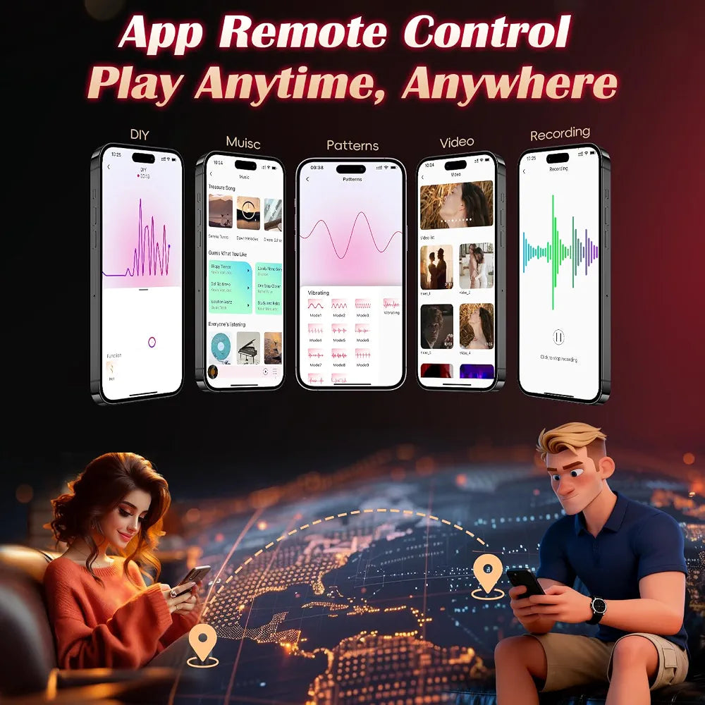 App-Controlled Wearable Clitoral Suction Vibrator and Remote Couples Stimulator