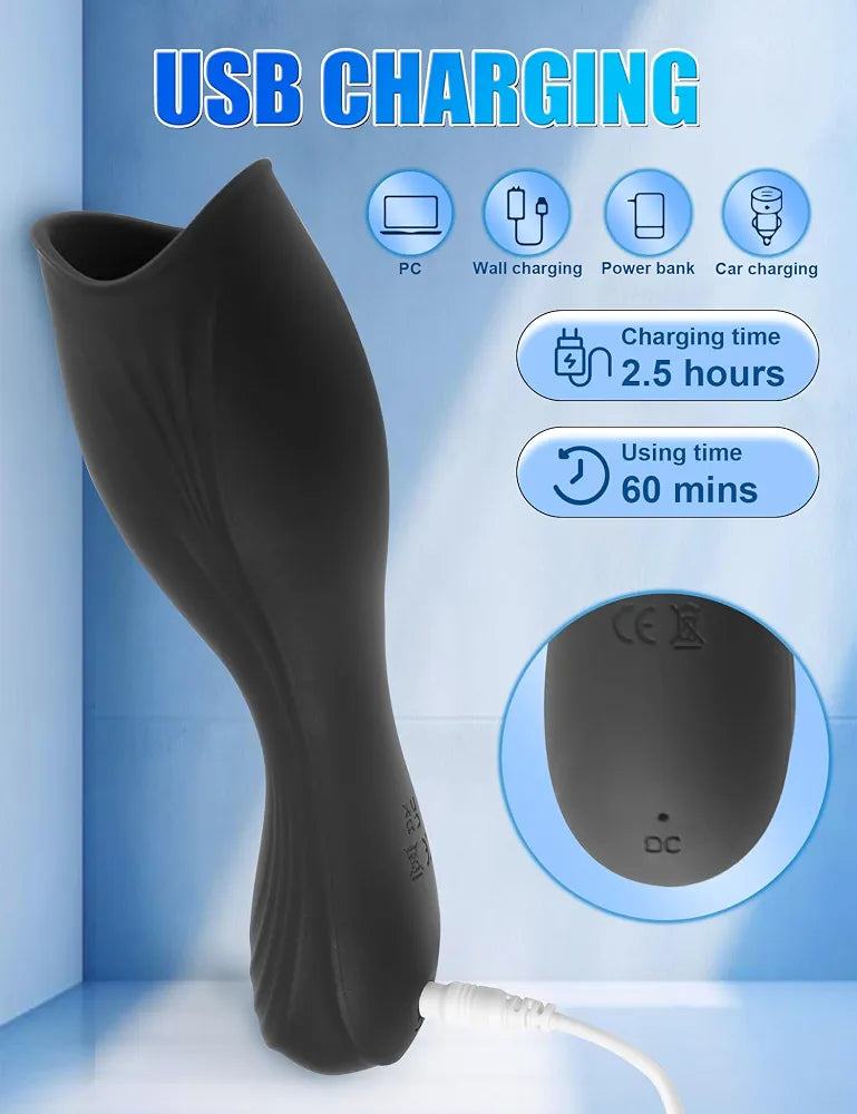 Advanced Male Masturbator and Urethral Training Kit with 10-Mode Vibrating Stroker and 6-Piece Sound Dilator Set