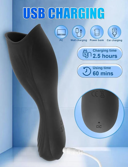 Advanced Male Masturbator and Urethral Training Kit with 10-Mode Vibrating Stroker and 6-Piece Sound Dilator Set