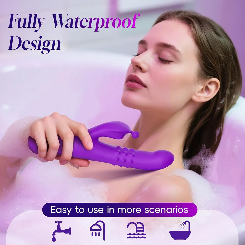 10-Mode Dual-Stimulation Rabbit Vibrator for G-Spot and Clitoral Pleasure