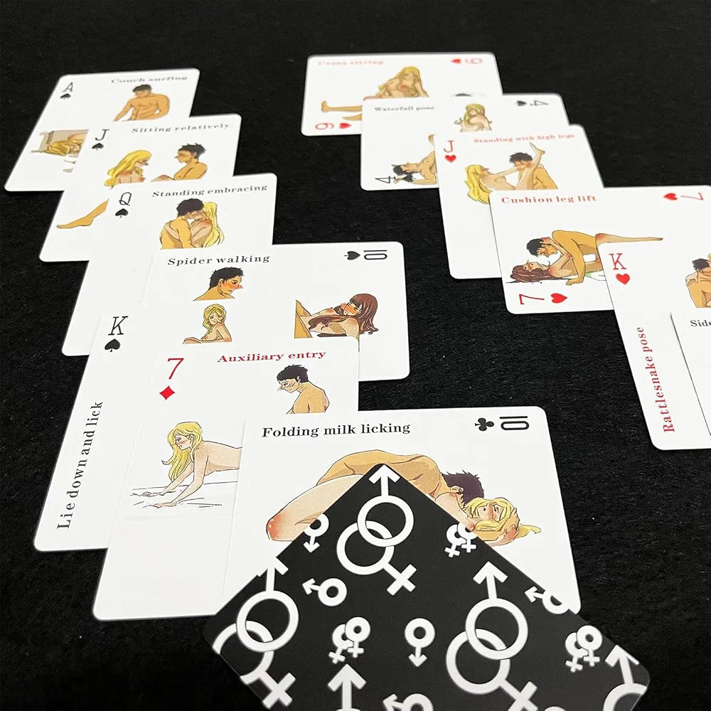Intimate Couples Game Bundle: 54 Position Cards and Glow-in-the-Dark Action Dice for Romantic Date Nights