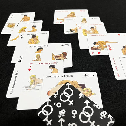 Intimate Couples Game Bundle: 54 Position Cards and Glow-in-the-Dark Action Dice for Romantic Date Nights