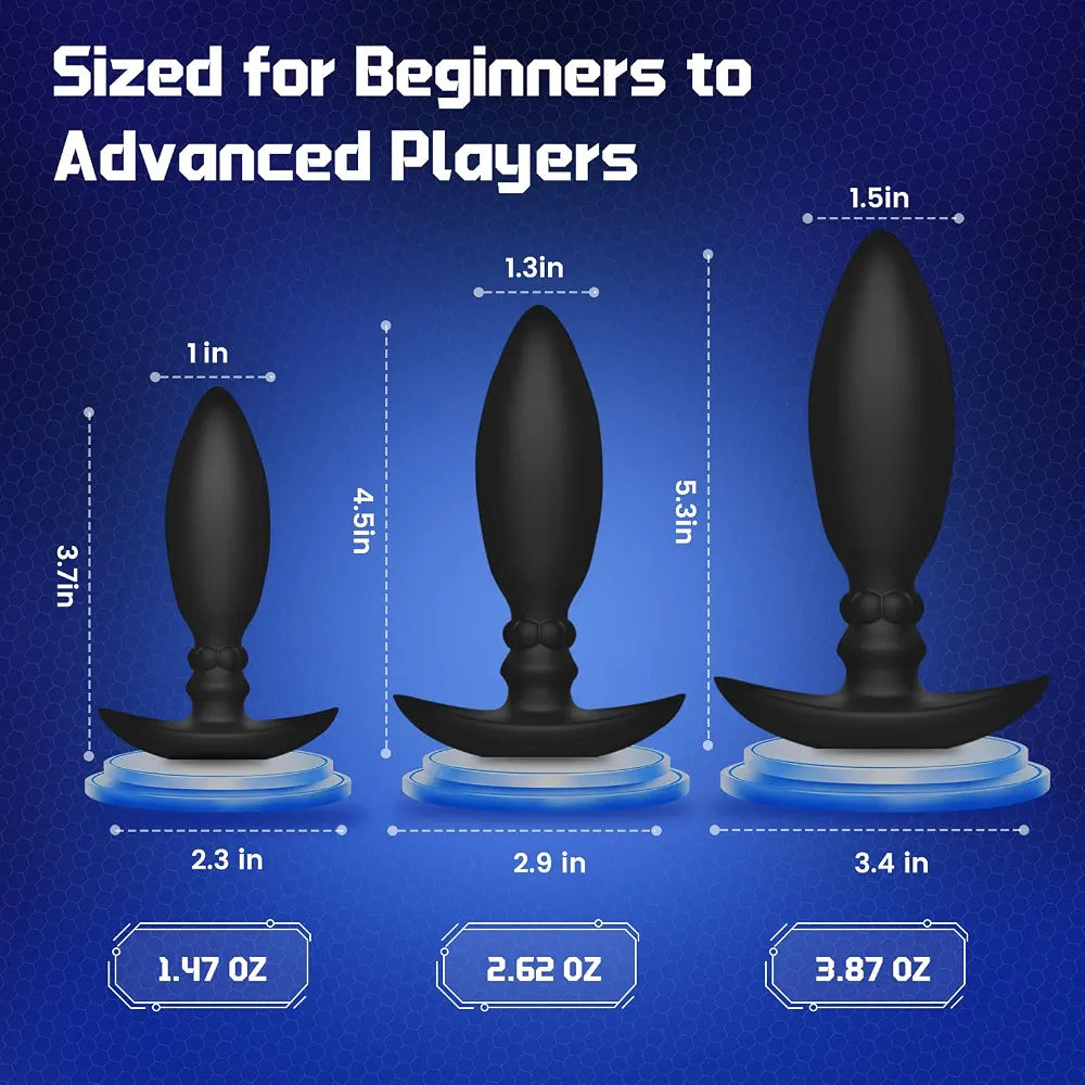 3-Piece Silicone Anal Training Plug Set for Beginners and Advanced Users