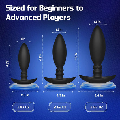 3-Piece Silicone Anal Training Plug Set for Beginners and Advanced Users