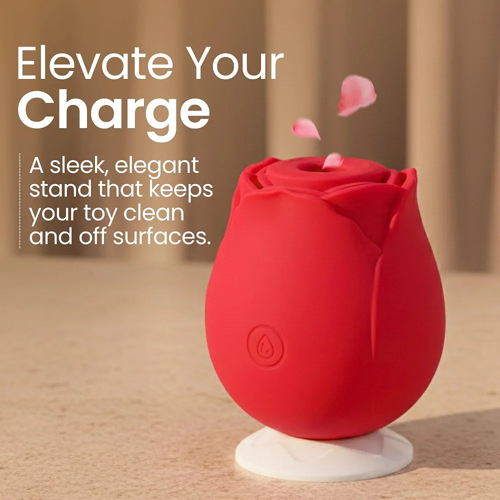 Rose-Shaped Clitoral Suction Vibrator with Multi-Mode Stimulation