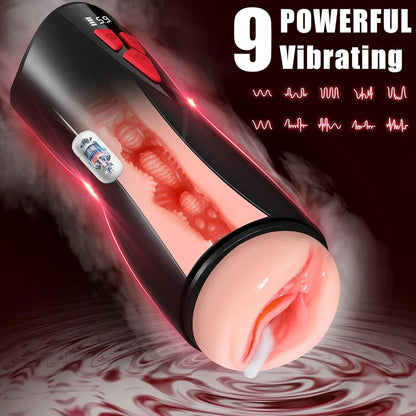 Automatic Male Masturbator with LCD Display, 9 Vibration & 5 Suction Modes