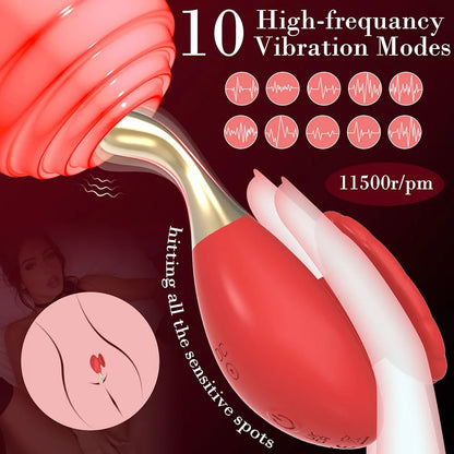 10-Mode Rechargeable Finger-Clip Clitoral Stimulator and Nipple Massager for Couples