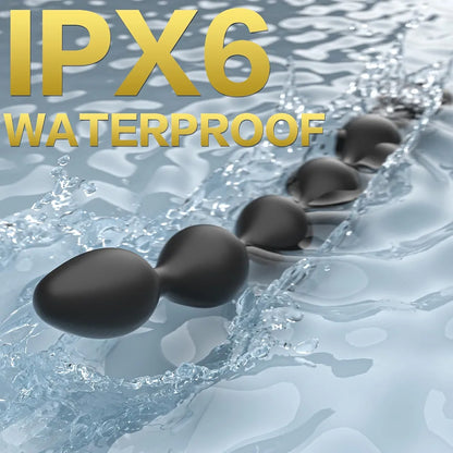 13.1-Inch Rechargeable Silicone Anal Bead Prostate Massager with 10 Vibration Modes