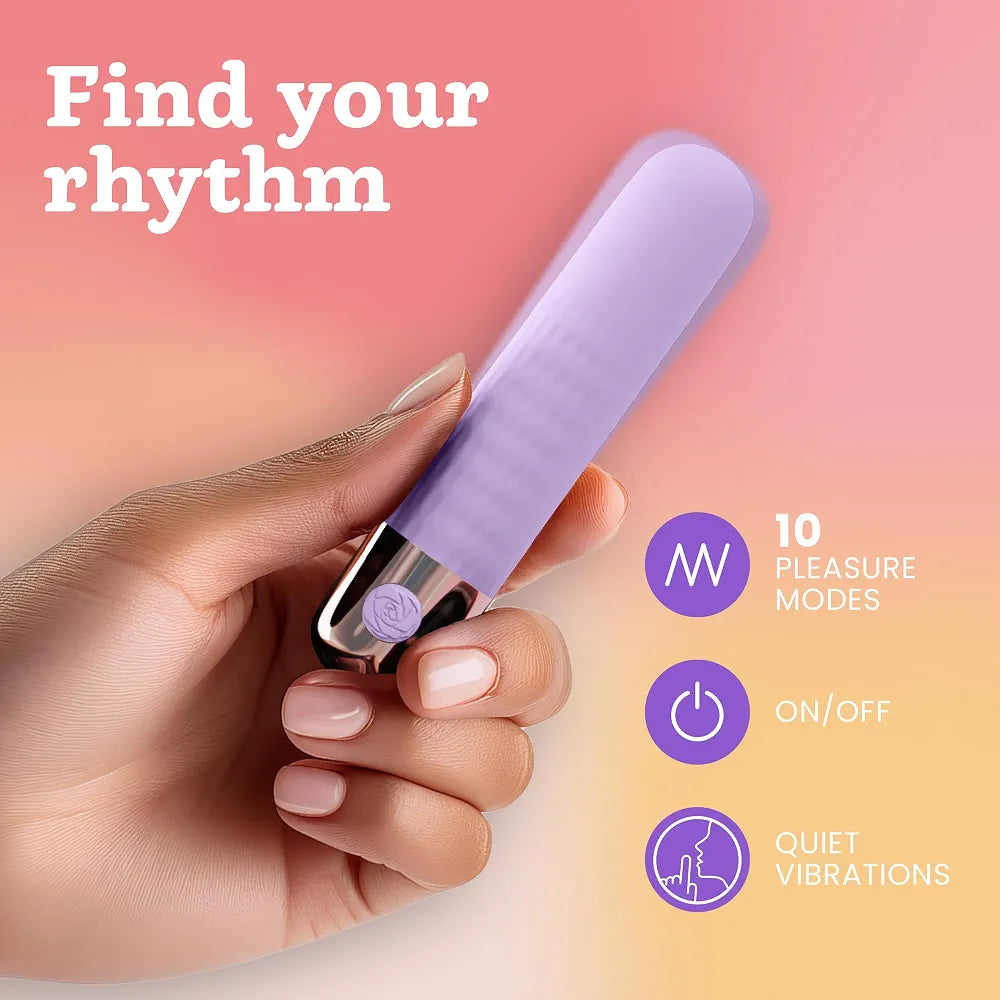 Oliver James Mini Bullet Vibrator - 10-Mode Waterproof Silicone Pocket Massager for Women