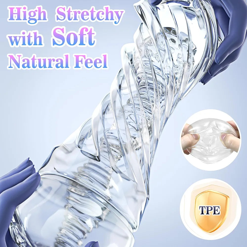Realistic TPE Male Masturbation Sleeve with Suction Cup and 3D Texture