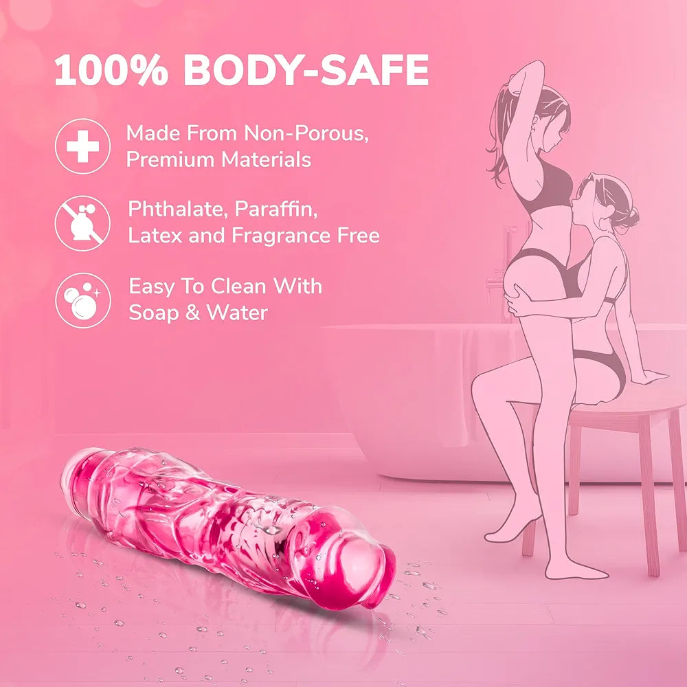 Eden 9-Inch Realistic Waterproof Vibrating Dildo with Adjustable Speed