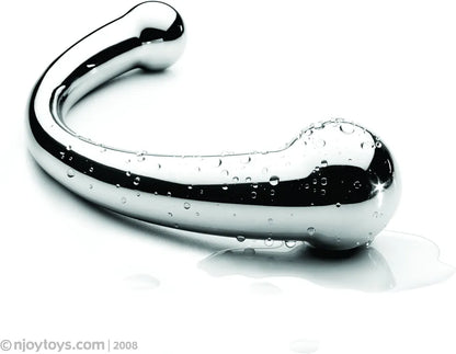 Njoy Pure 7.5-Inch Polished Stainless Steel G-Spot Wand for Adults