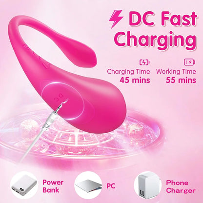 Wearable Bluetooth App-Controlled G-Spot Panty Vibrator for Couples