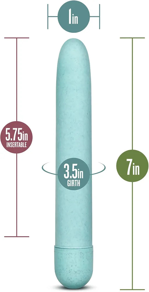Gaia Eco-Friendly 7-Inch Multispeed Personal Massager - Sustainable Plant-Based Vibrator for Couples and Individuals