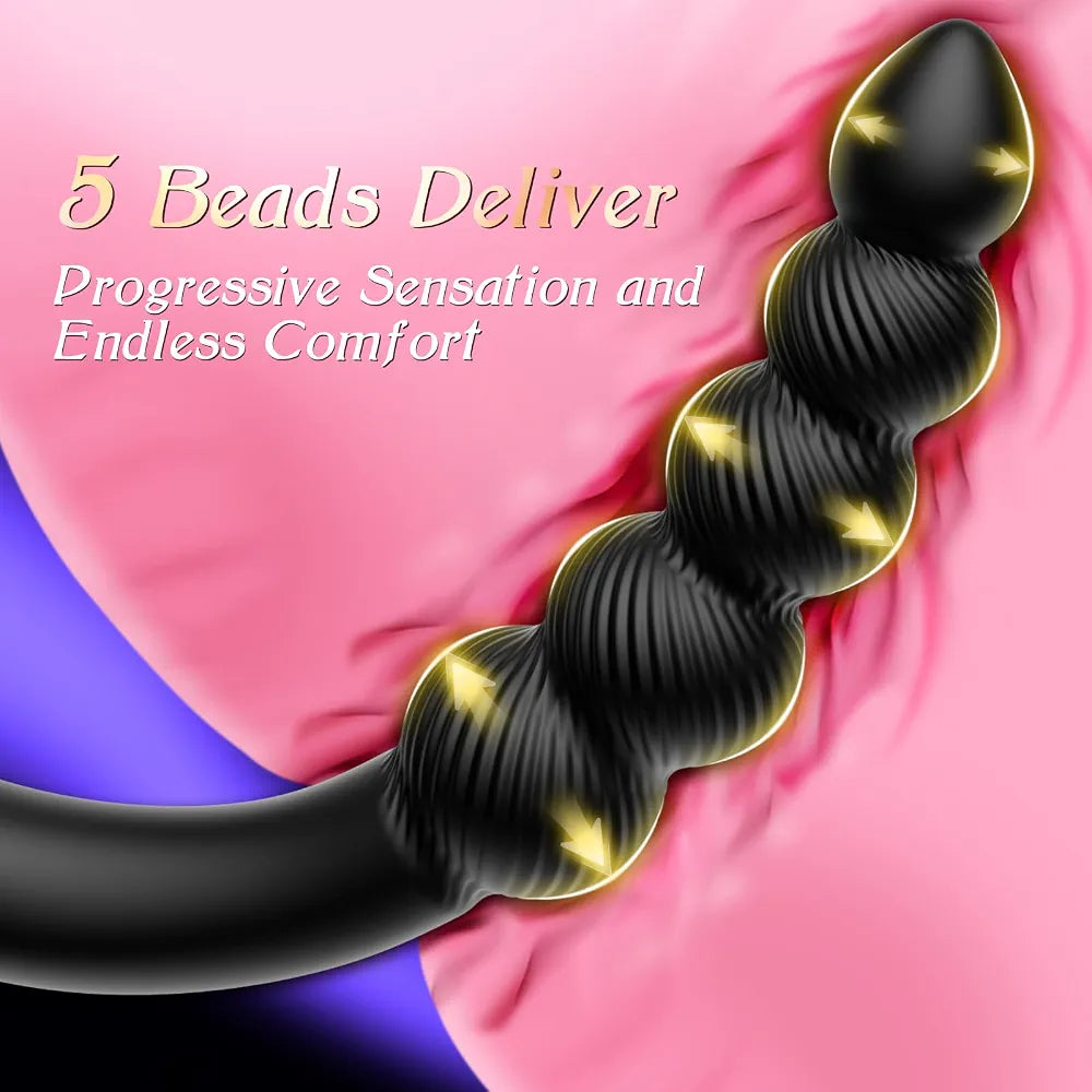 Ergonomic 9-Mode Vibrating Prostate Massager and Curved Anal Plug for Couples