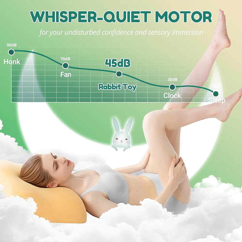 Dual-Action Rabbit Vibrator with Thrusting Dildo and Clitoral Stimulator