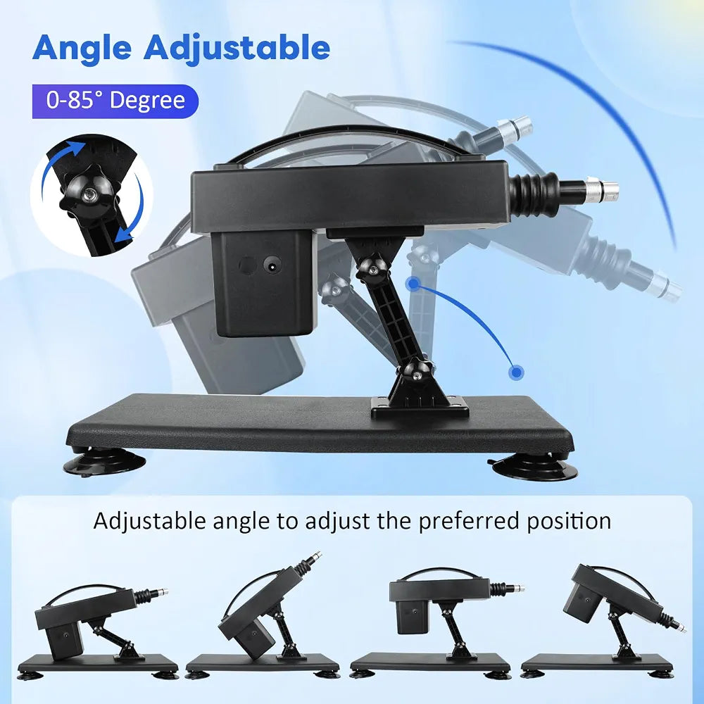 Automatic Thrusting Sex Machine with 3XLR Connector and Suction Cup Attachments for Men and Women