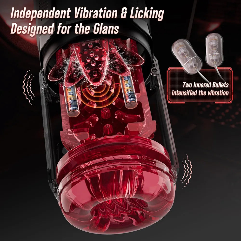 EINSEO AI-Sync Hands-Free Male Masturbator with 7 Thrusting, Rotating, Licking, and Vibrating Modes