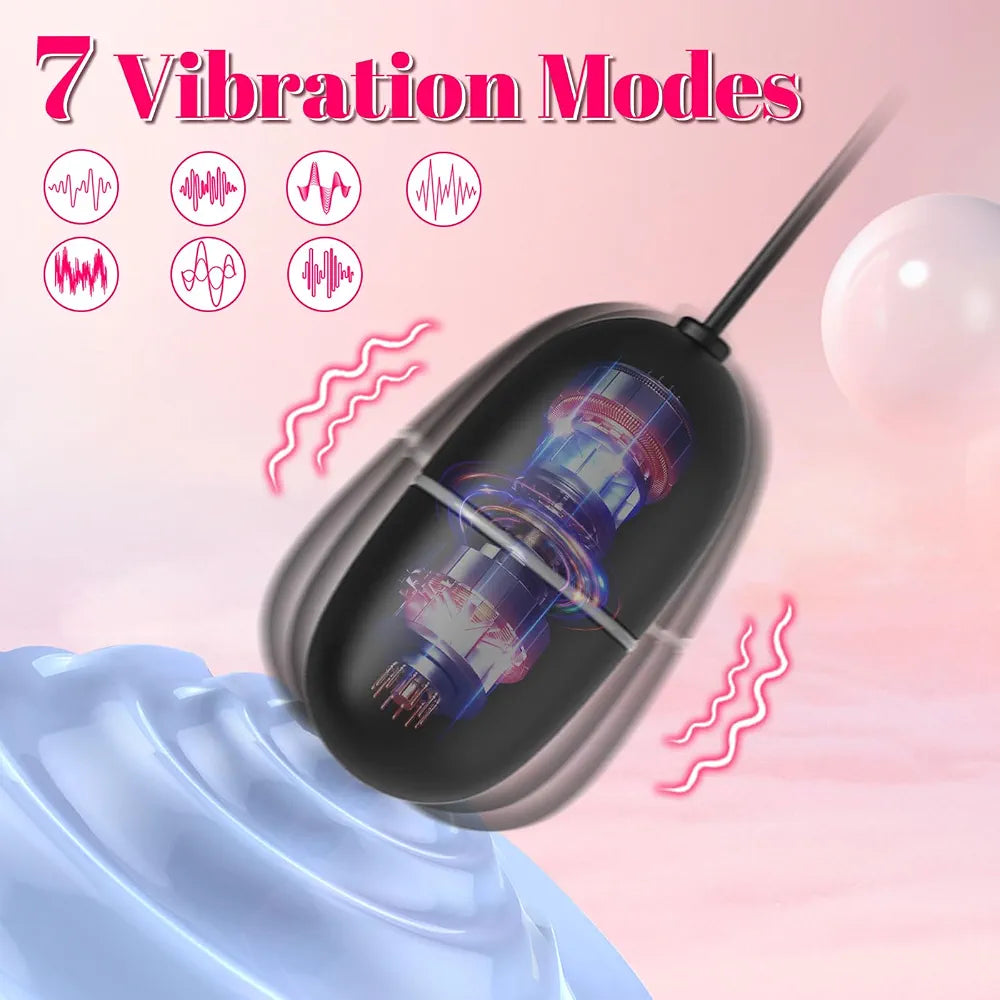 7-Mode Rechargeable Remote-Controlled Bullet Vibrator for G-Spot and Clitoral Stimulation